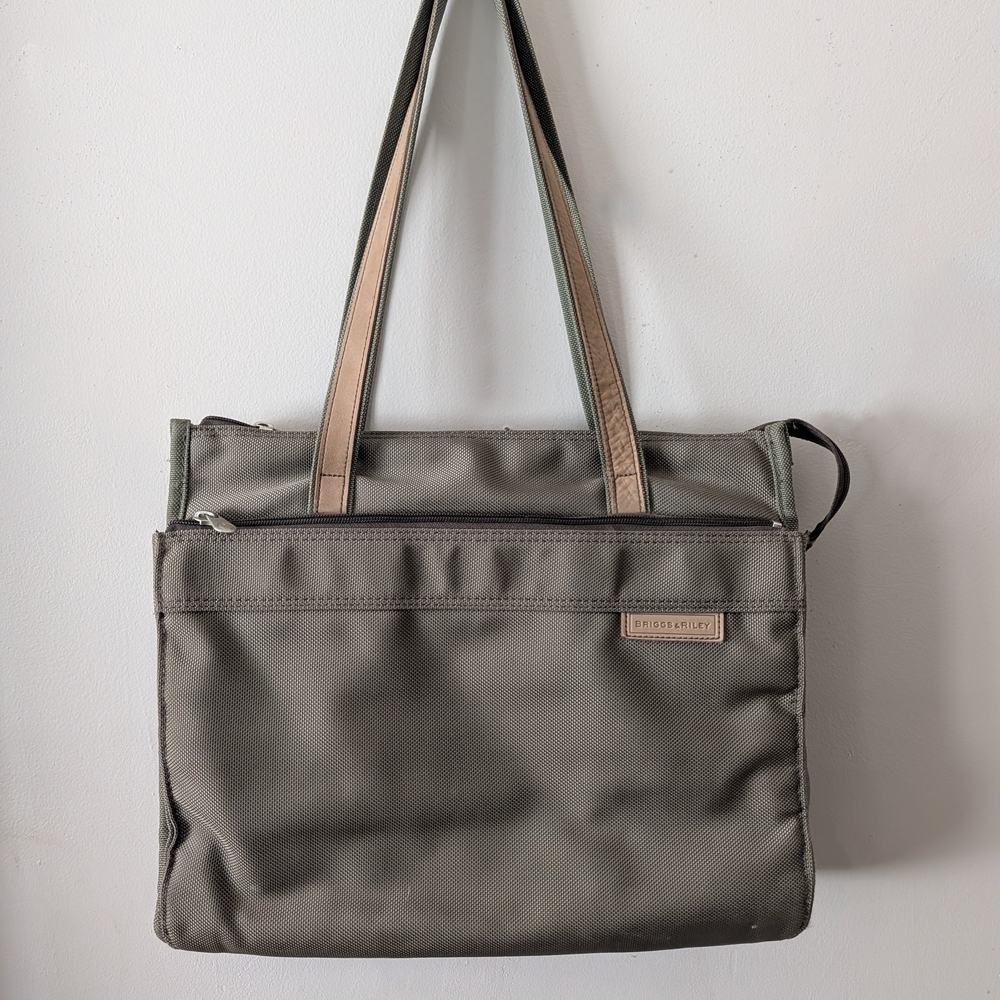 Olive Green 'Briggs & Riley' Travel/Work Bag